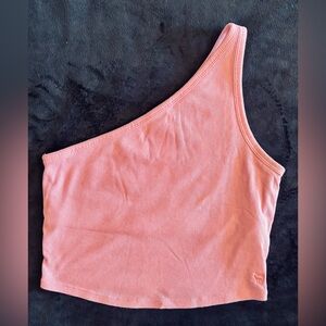 PINK Victoria's Secret - OneShoulder Pastel Pink Cropped Tank
